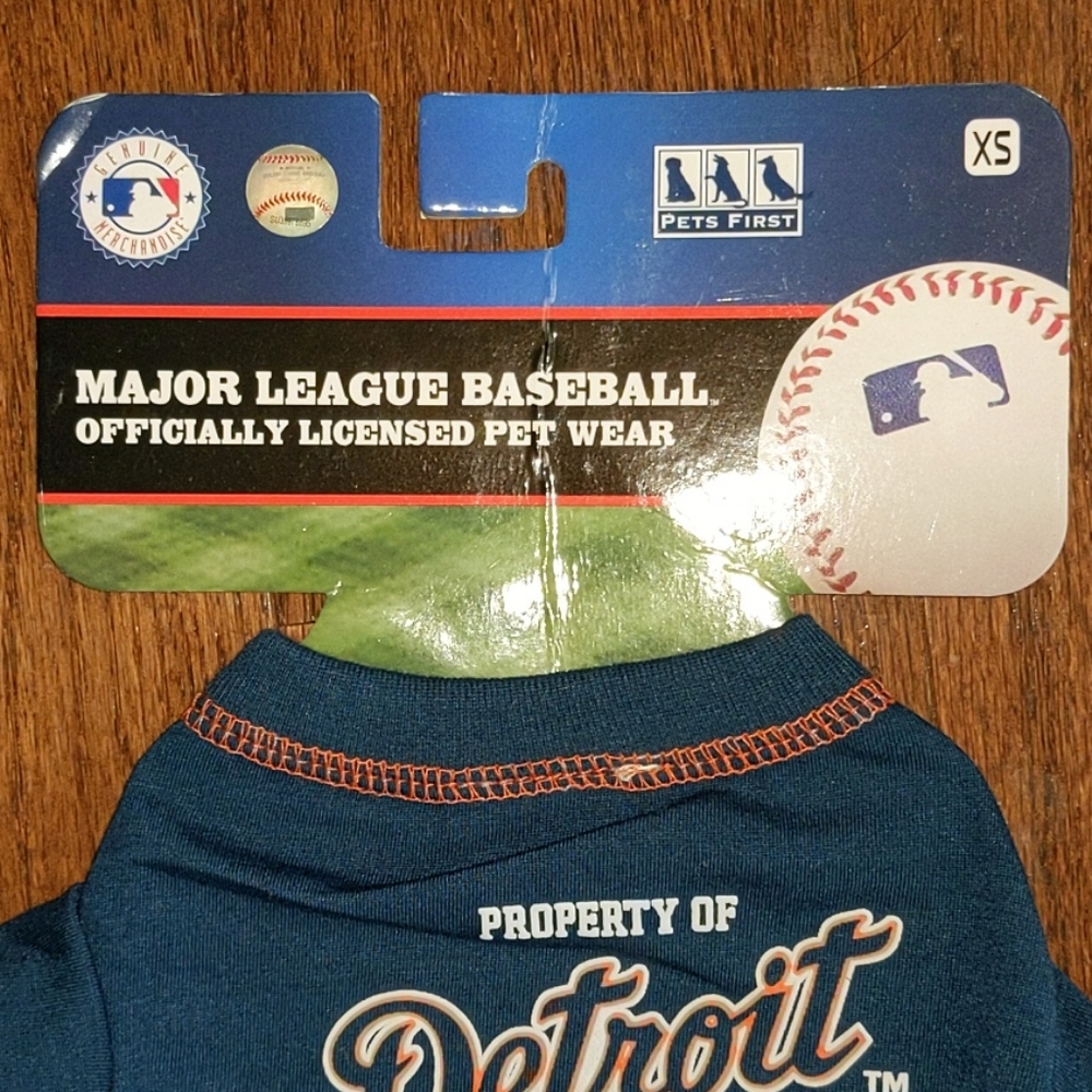 MLB Detroit Tigers Baseball XS Pet Jersey New - Picture 2 of 5